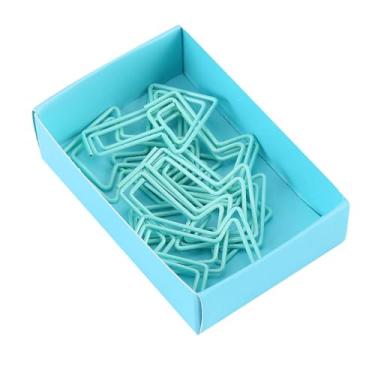 Imagem de Alomejor Clipes de Papel, 12 Clipes de Metal Em Formato Bonito Com Revestimento Plástico para Organização de Documentos de Escritório Escolar (Azul)