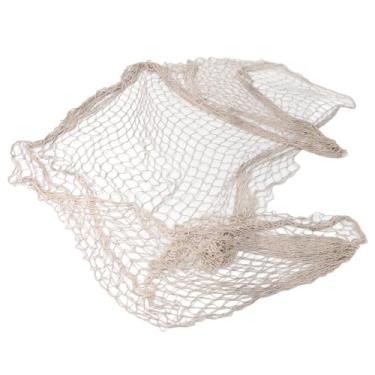 Imagem de TOPINCN Rede de Pesca Decoração Tecido à Mão Fio de Algodão Pendurado na Parede para Festa Foto Fundo para Sala de Estar Quarto Museu Decoração Tema Náutico