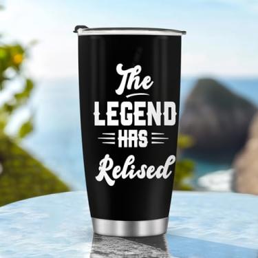 Imagem de Copos isolados Caneca Copo Reirement Pais Aniversário Presentes de Natal para Homens Pai Avô Viagem Essenciais Acessórios Essenciais Deve Ter Alça Gelada Fria 590 ml