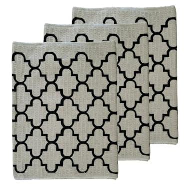 Imagem de Kit Passadeira Cozinha 3 Peças Tapete Geométrico Antiderrapante Tecido Absorvente Decoração Casa (GEOMÉTRICA AREIA)