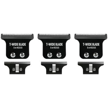Imagem de Lâmina de substituição profissional T-Blade para Wahl 5 Star Detailer Li Trimmer (modelos 8081/8171) - Lâmina de aço inoxidável ajustável Zero-Gap (Preto-3)