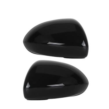 Imagem de Tampa do espelho retrovisor lateral do carro, lh rh, compatível com opel/vauxhall corsa d 2006-2014/corsa e 2014-2019, substituição, preto brilhante(1 Pair)