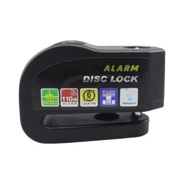 Imagem de Cadeado De Disco De Alumínio Antifurto Para Moto E Bicicleta Com Alarm