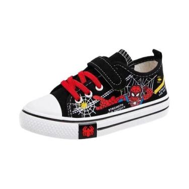 Imagem de Tênis De Lona Do Homem-Aranha Para Meninos, Antiderrapante, Sola Macia