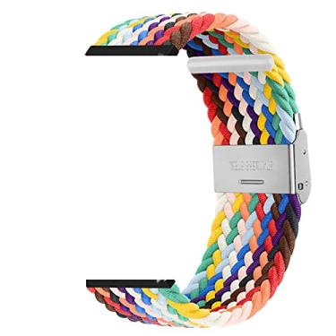 Imagem de KAPPDE Pulseiras de relógio de nylon trançado com fivela elástica para Garmin Fenix 7 7X 6 6X Pro 5X 5 3HR 945 S60 S62 pulseira de liberação rápida pulseiras de nylon (cor: G, tamanho: