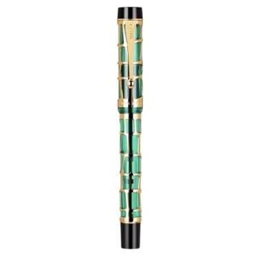 Imagem de XMKT 100 Centennial Caneta-tinteiro série oca resina clipe dourado para negócios, escritório, presente, papelaria, material escolar (lavanda, média)