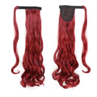 Imagem de Cabelo Aplique Rabo de Cavelo tiras autocolantes Varias Cores 70cm - D
