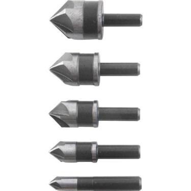 Imagem de Jogo Escariadores Aço Rápido 1/4'' à 3/4'' c/ 5 peças Vonder