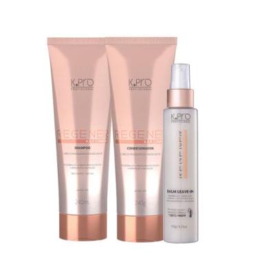 Imagem de Kit K.Pro Profissional Regenér Shampoo Condicionador e Balm Leave-in (