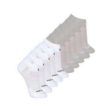 Imagem de Kit com 10 Meias Performance Corrida Lupo 3350-003 Colorido, Branco, 3