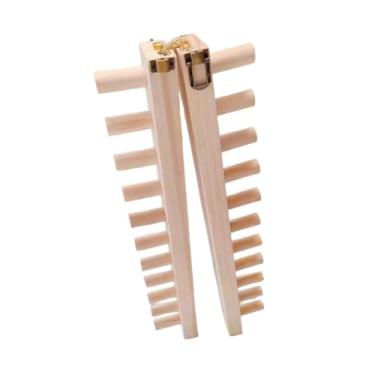 Imagem de Baoblaze Tear de tricô de madeira, kit de tricô manual para iniciantes, fácil montagem, tear portátil para manta de fio grosso.