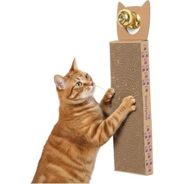 Imagem de SmartyKat, Arranhões, porta suspensa, arranhador de gatos, almofadas de papelão ondulado, infundido com erva de gato, de longa duração, reversível