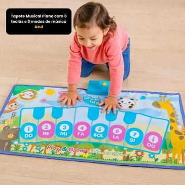 Imagem de Tapete Musical Infantil Bebê Menino Menina Piano com 8 teclas e 3 modo