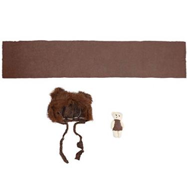 Imagem de Generic Adereços para Fotos de Recém-nascidos, Lindo Chapéu de lã de tricô, Conjunto de Fantasia de Brinquedo para Fotografia de bebê (#12)