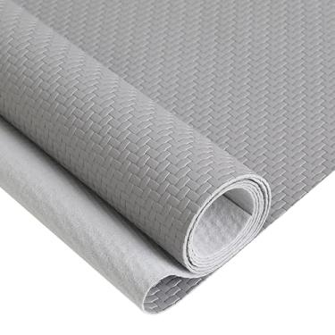 Imagem de Tecido de vinil marinho, estofamento de couro sintético, assentos de carro, sofás e cadeiras (cinza claro, pré-cortado 183 cm x 137 cm)