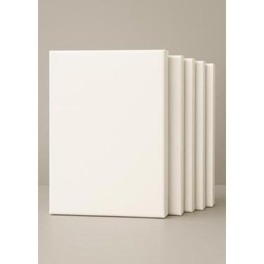 Imagem de Kit 5 Telas 20x30cm Para Escola e Pintura Livre - Luarte, Branco
