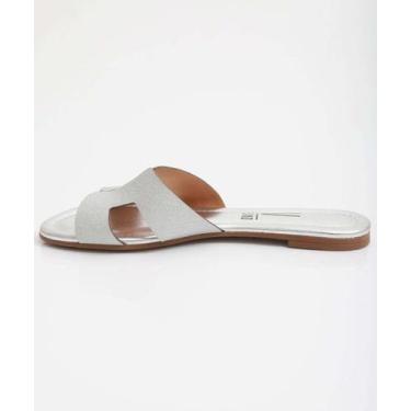 Imagem de Rasteirinha Feminina Tiras Metalizada Vizzano Prateado-54030, Prateado