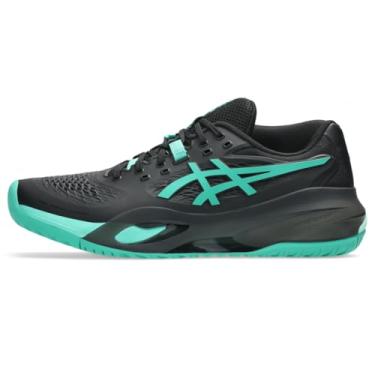 Imagem de ASICS Tênis masculino Gel-Resolution X, Preto/Verde Aurora, 45