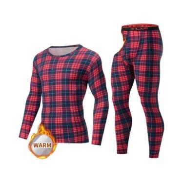 Imagem de Conjunto De Roupa Térmica Masculina plus Size Para Outono Inverno, Cal