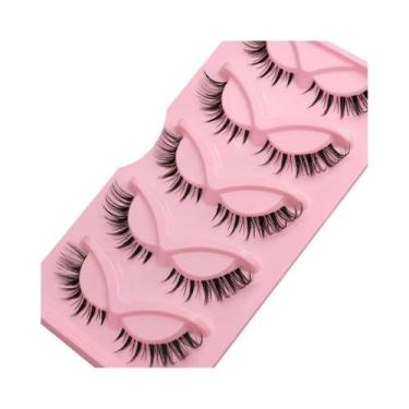 Imagem de Cílios Postiços Cat Eye De Visón Sintético Veltrinay Com Faixa Transpa