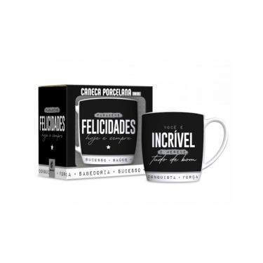 Imagem de Caneca de Porcelana - 300ml - Parabéns - Brasfoot 