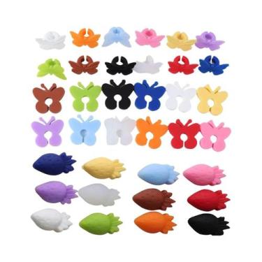 Imagem de Marcadores De Copo De Silicone Coloridos Para Vinho, Suco, Champanhe, 