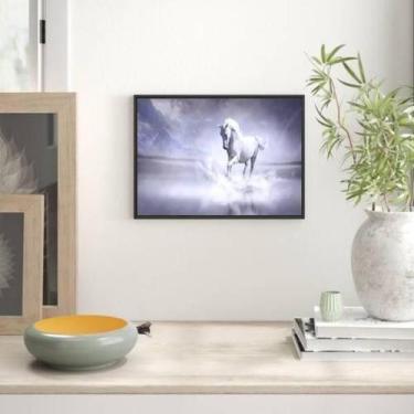 Imagem de Quadro Decorativo Cavalo Branco 45X34Cm - Quadros On-Line