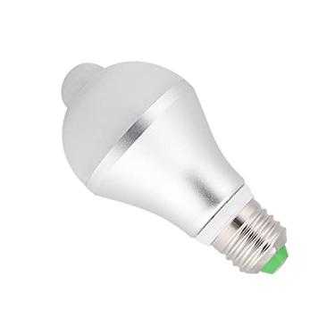 Imagem de E27 5W PIR Movimento infravermelho Sensor LED Lâmpada Auto On Off Economia de energia brilhante 5630 SMD Contas de lâmpada para banheiro Estacionamento Corredor Escada Escritório (Branco verdadeiro