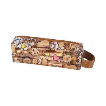 Imagem de Estojo De Lápis De Capivara Em Estilo Cartoon, Bolsa De Canetas Com Zí
