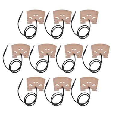 Imagem de Ponte elétrica para violino com captador piezo interno para substituição de peças de tamanho de violino 4/4 (pacote com 10)