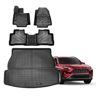 Imagem de Vanseno Para Toyota Rav4 2019-2025 2026 tapetes híbridos e tapete de carga para todos os climas tapete de porta-malas impermeável antiderrapante para Toyota Rav 4 acessórios