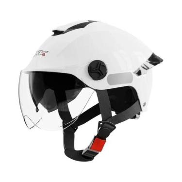 Imagem de Capacete De Motocicleta Aberto Preto De Verão Com Proteção Contra Impa