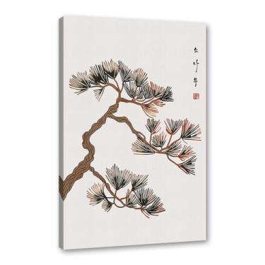 Imagem de Pôster em tela vintage coreano com citações Hangul pintura oriental decoração de arte de parede imagens de cultura coreana para sala de estar quarto decoração de casa (SKU3,40.6x60 cm), emoldurado