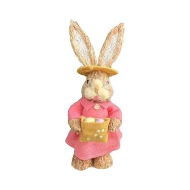 Imagem de Decoração De Coelho De Páscoa, Figura De Coelho, Ornamento Artesanal, 