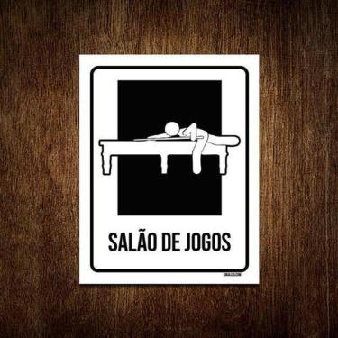 Imagem de Kit 10 Placas Condomínio Ambiente Salão De Jogos