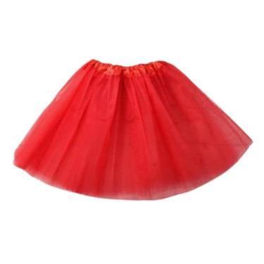 Imagem de Saia de Tule Infantil Ballet Carnaval Festa Junina 30 Cm - Tutu, Verme