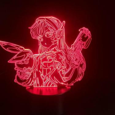 Imagem de Mercadoria 3D Night Light Overwatchs D.Va para crianças - taiyuanketan