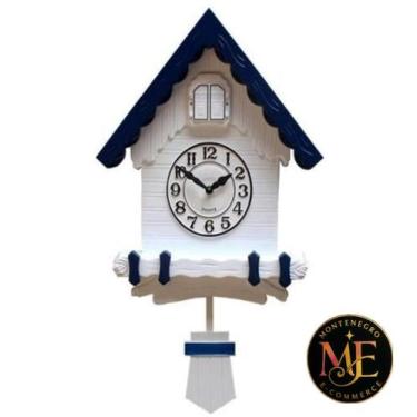 Imagem de Relógio Cuco de Parede com Pêndulo Musical  Estilo Madeira Alemão Deco