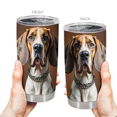 Imagem de Copo de viagem, caneca de café Oasisdream, 600 ml com estampa de cacho