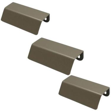 Imagem de Kit 3 Puxadores PV22 80 Alça de Sobrepor Bronze Para Móvel Armários Ga