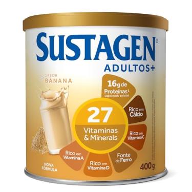 Imagem de Sustagen Adultos Complemento Alimentar Sabor Banana - Lata 400g