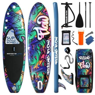 Imagem de Prancha Stand Up Paddle SereneLife SUP Inflável, Edição Limitada Graff