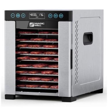 Imagem de Desidratador de Alimentos Magic Mill Pro com 10 Bandejas em Aço Inoxidável para Jerky, Petiscos para Cães, Ervas, Carne, Frutas