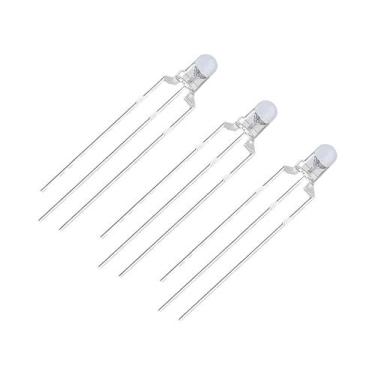 Imagem de Lâmpada LED Bicolor Redonda Transparente De 3mm 10pcs Vermelho Amarelo