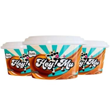 Imagem de Kit 3 Doce de Leite 250g Zero Açúcar Fit Exercício Funcional - Hey! Mu