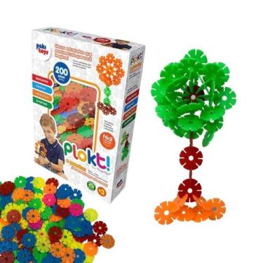 Imagem de Plokt Formas de Montar Coloridas Criativo Infantil 200 Peças