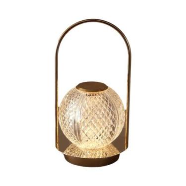 Imagem de Luminária De Mesa LED De Cristal Sem Fio Recarregável Portátil Para Qu