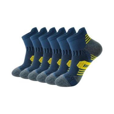 Imagem de Meias De Corrida Unissex Para Maratona, 3 Pares, Meias Curtas De Fitne