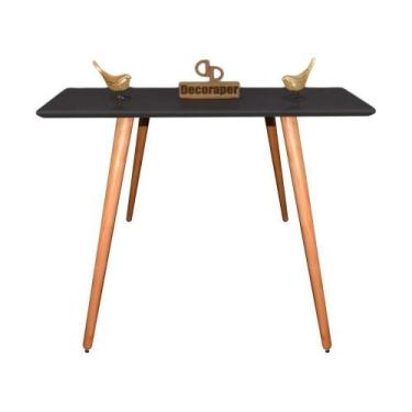 Imagem de Aparador Pés Palito Com Vidro Laqueado 120cm Preto - DECORAPER