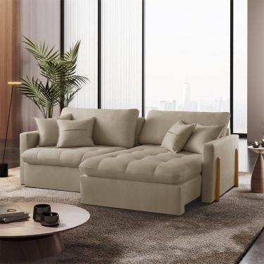 Imagem de Sofa Cama Retratil e Reclinavel Lisboa 180cm Braco 10cm Meu Sofa Online
